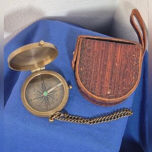Personalized Brass Compass with Case 'To Dear Son'